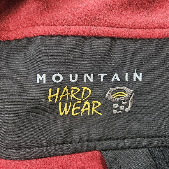 Vintage Mountain Hardwear Red and Black Gore Windstopper Fleece Jacket Large - Picture 3 of 8